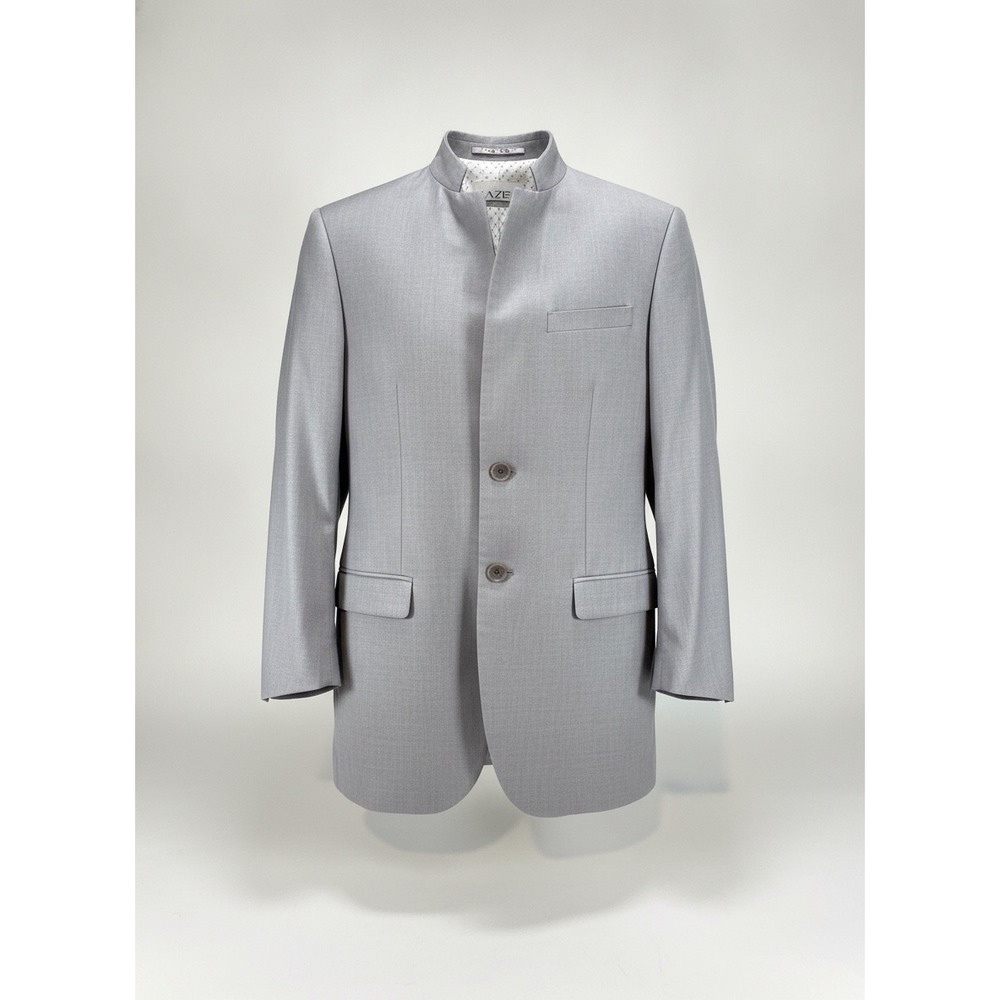 Tazio Italy Mens Ultra Slim Fit Super 120s Blazer Light Gray Hand Tailored 36R